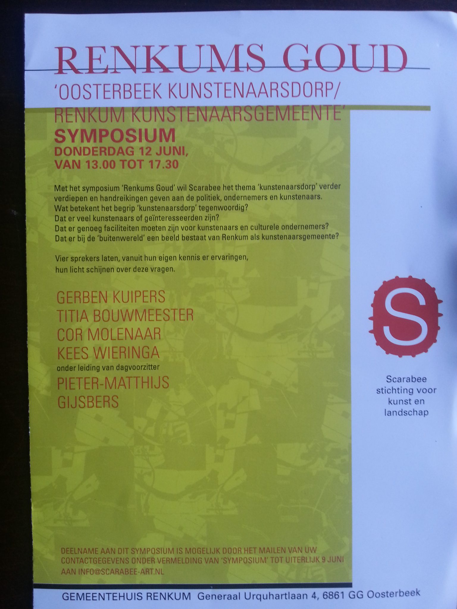 Kunstsymposium Scarabee 212.06.2014 (Paul aanwezig)